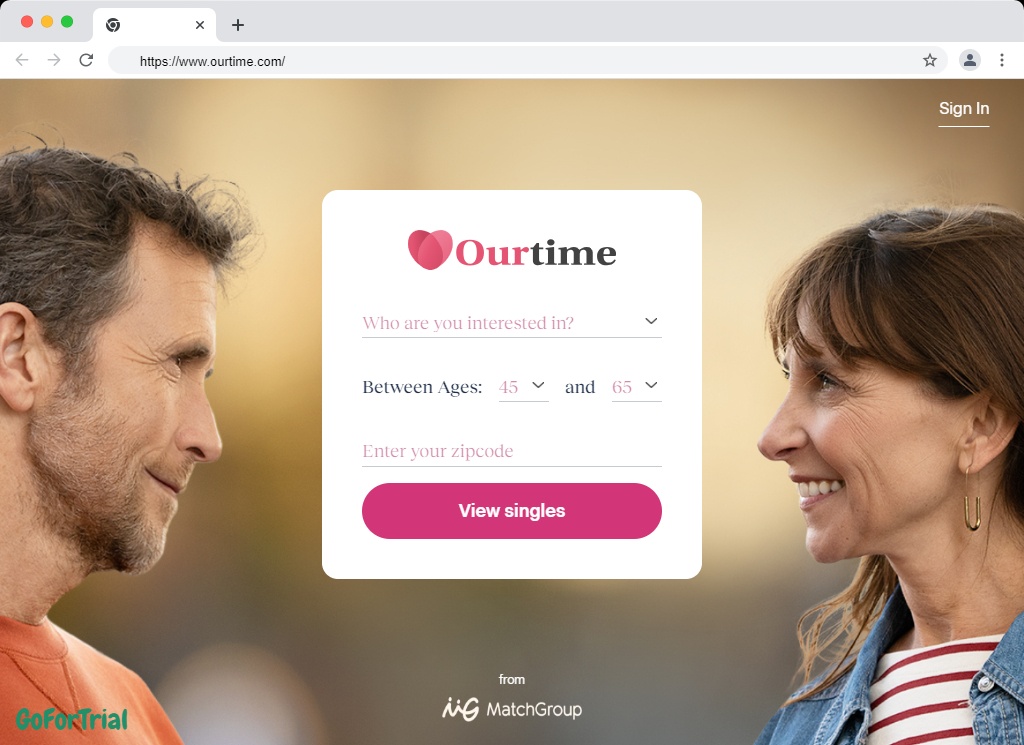 Dating Apps with Free Trial, Explore the Trending Dating Sites for Free 9 OurTime-Free-Trial