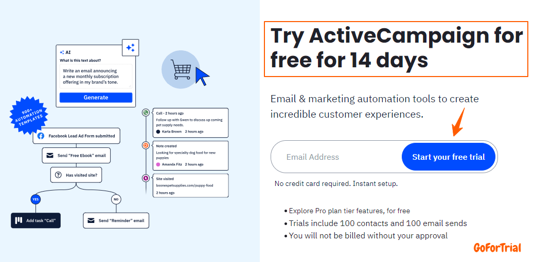 ActiveCampaign Free Trial: Experience 14 Days of Full Access without Credit Card 2 ActiveCampaign Free Trial 14 Days