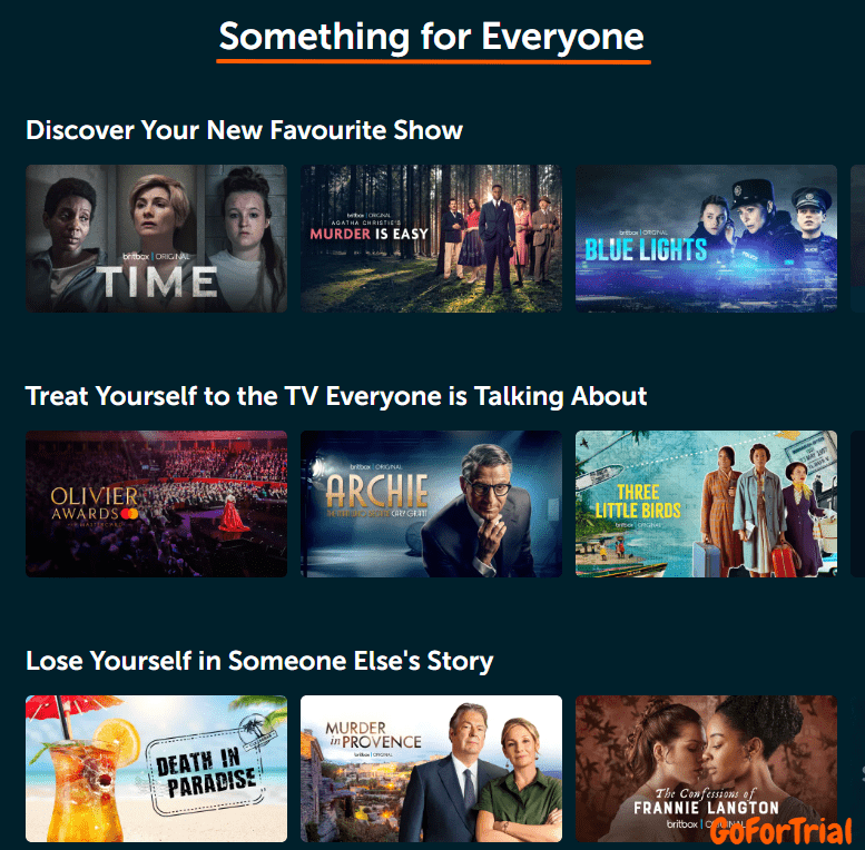BritBox Free Trial, Start Premium Trial For 7 Days 3 BritBox Free Trial Content