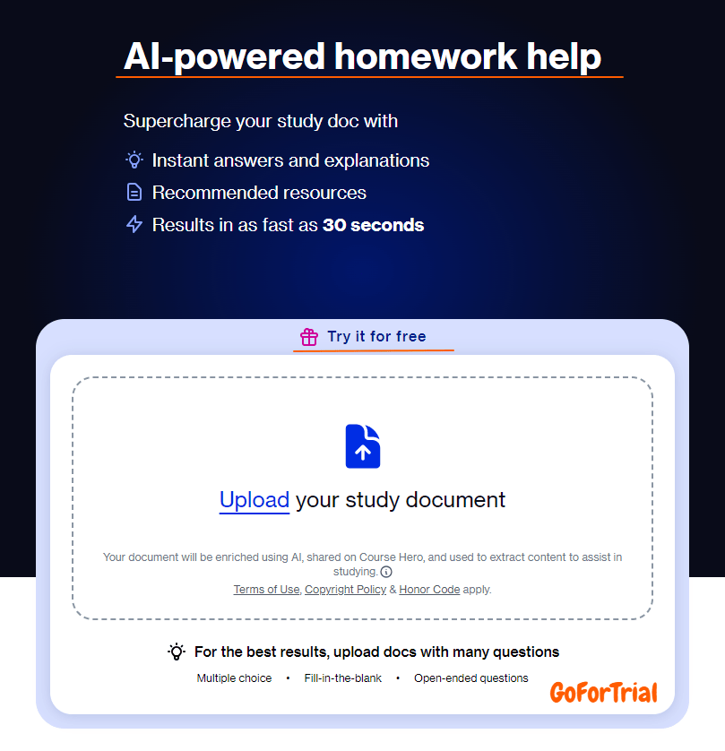Course Hero Free Trial: A Comprehensive Guide to Get this Trial 3 Course Hero Free Resourses