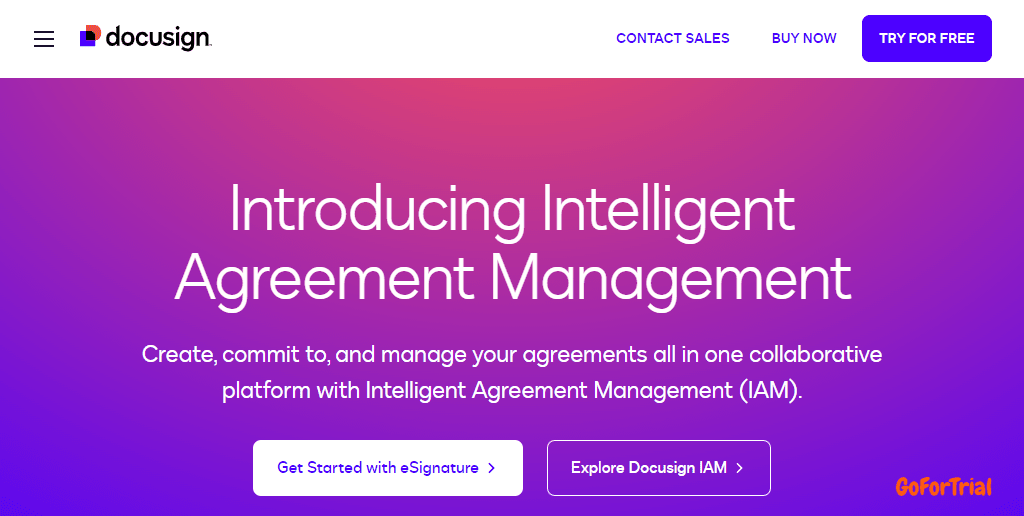 DocuSign Free Trial: Start Your 90 Days Trial Account for Free 5 Docusign Homepage