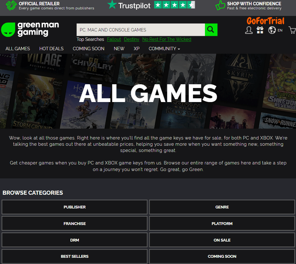 Green Man Gaming Free Trial: Play Free Games & Grab Hot Deals 3 Green Man Gaming trial