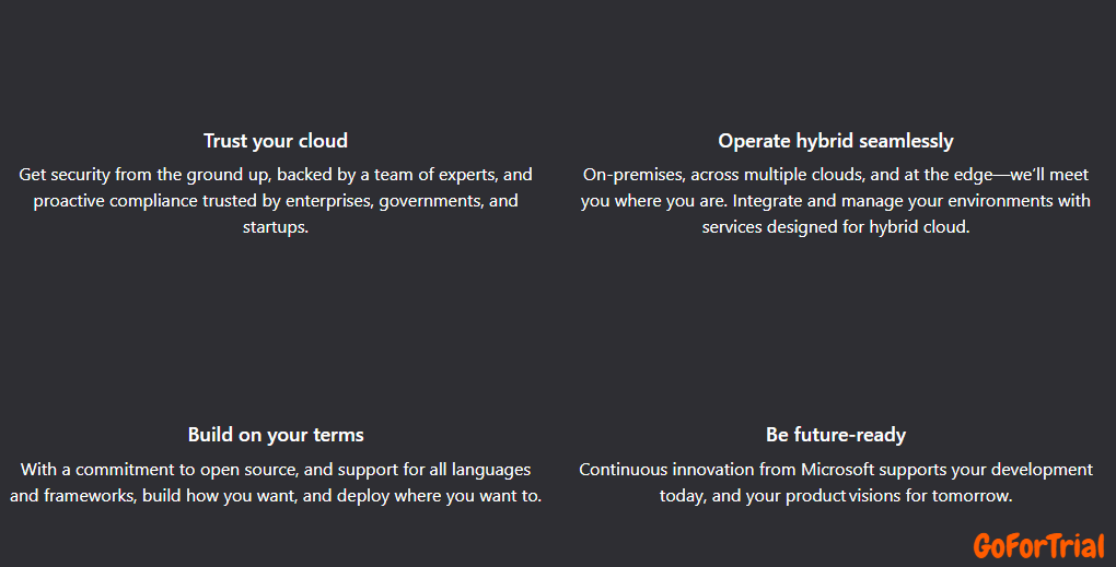 Microsoft Azure Free Trial: Start Your Trial Account for Free Now 3 Microsoft Azure Feature