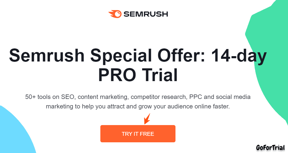 Semrush Free Trial - Unlock Full Access to SEO Tools and Insights for Free 2 SEMrush 14-day Trial