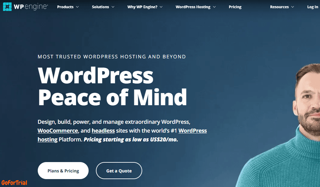 WPEngine Free Trial, Try 4 Months Free and 60-Days Risk-Free 3 WPEngine Homepage