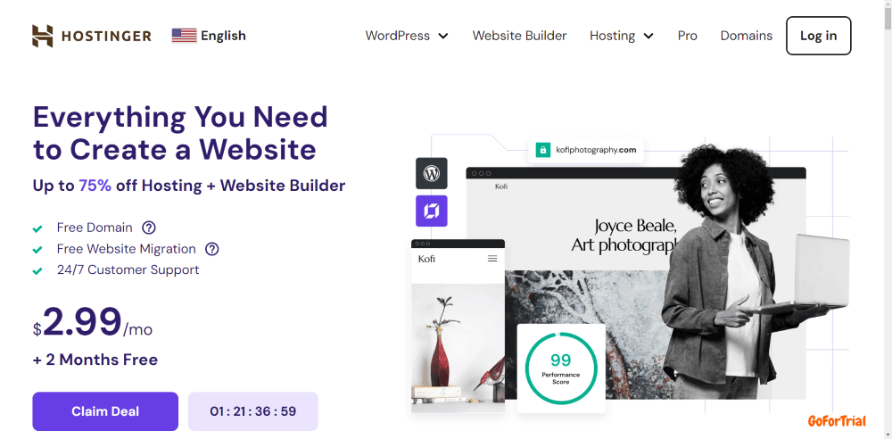 12 Best WordPress Hosting Free Trials 2025 (Upto 60 Days) 1 Why Try Hostinger