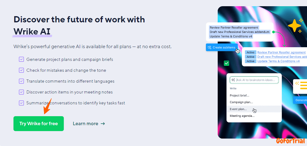 Wrike Free Trial, Get Your 14 Days Trial Account For Free 4 Wrike Free Features