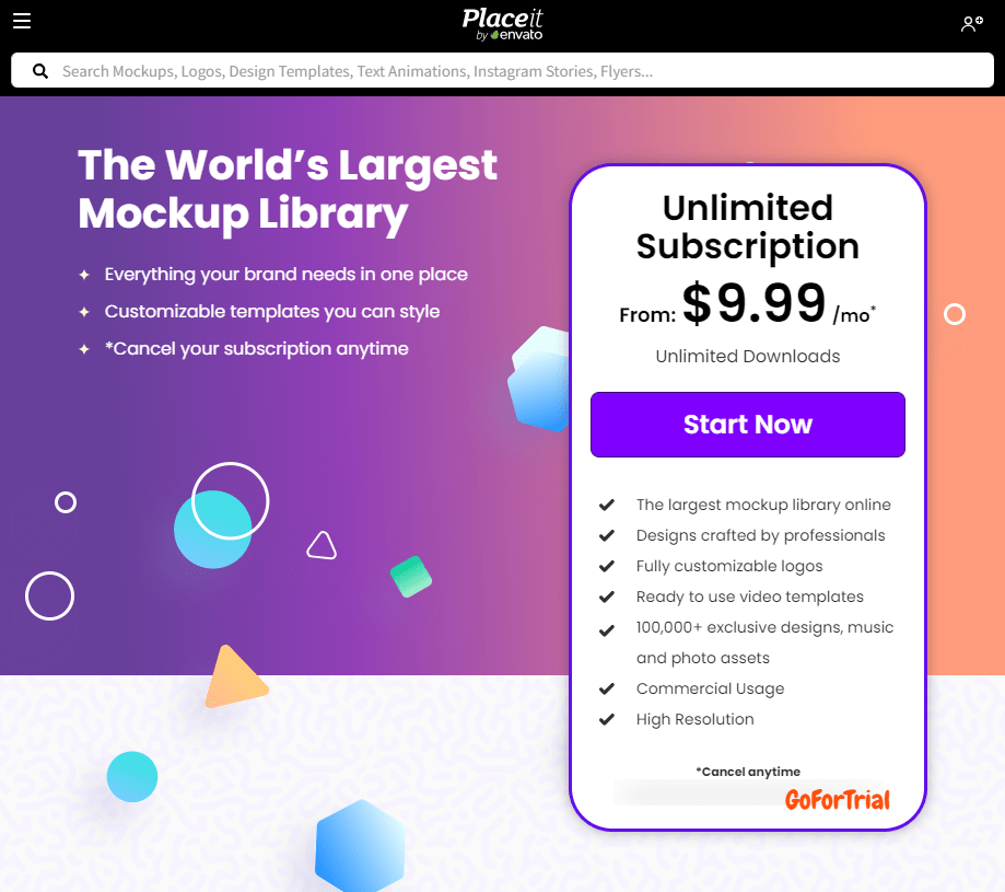 Placeit Free Trial: Download Thousands of Designs without a credit card 3 Placeit Pricing Plans