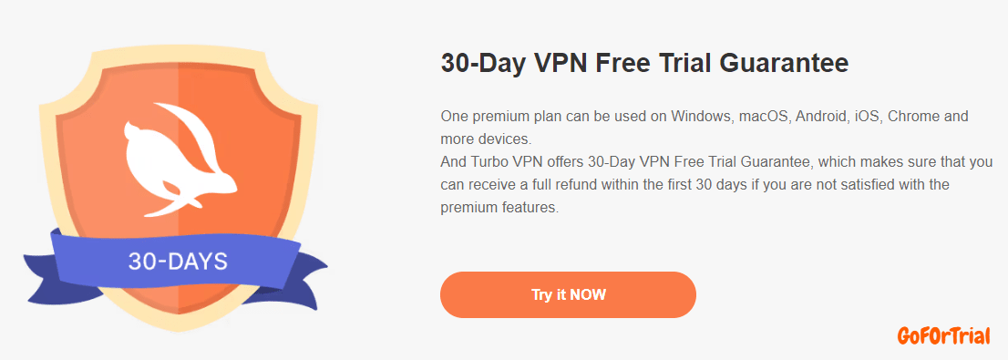 Turbo VPN, Get 3 Months Additional Free or Try 30 Day Risk-Free 3 Turbo VPN Money Back
