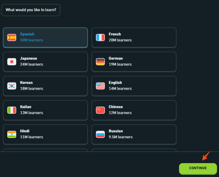 Duolingo Free Trial - Enjoy 3 Weeks of Free Language Learning 4 Duolingo-Choose-Language