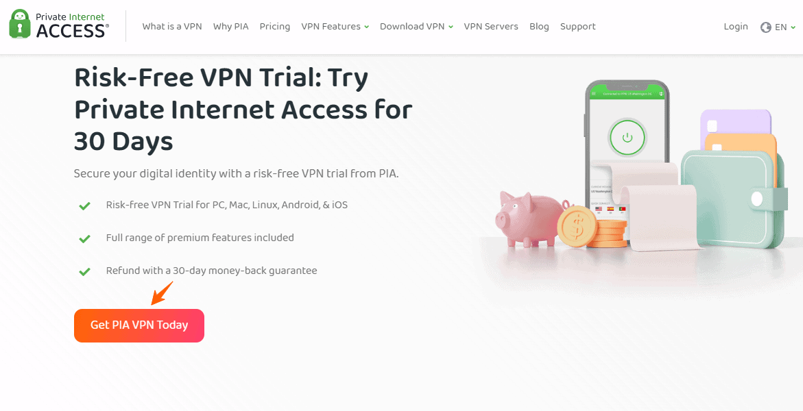 Private Internet Access Free Trial: Start Your Risk-Free 30-Days Trial Now 2 Private Internet Homepage