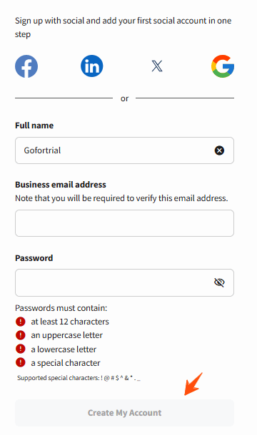 Hootsuite Free Trial- Start Your Trial Account For Free Now! 6 Hootsuite-Create-account