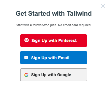 Tailwind Free Trial Plan, Signup With Free Forever Plan Now 3 Tailwind-Login-Details