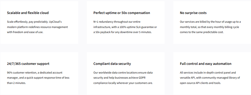 UpCloud Free Trial: 7-Day Access + $100 Credit for Cloud Hosting 10 UpCloud-Features