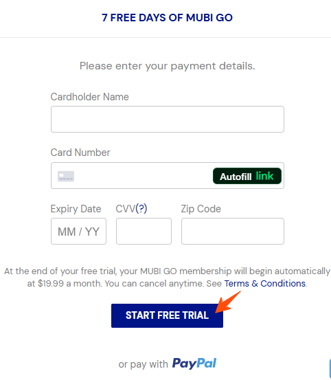 MUBI Free Trial: Enjoy 60 Days of Top-Rated Movies for Free! 7 MUBI-Payment-Methods